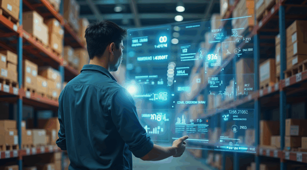 Real-time inventory control with warm ERP insights.