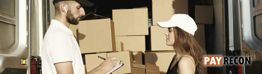 A man is signing the carrier manifest