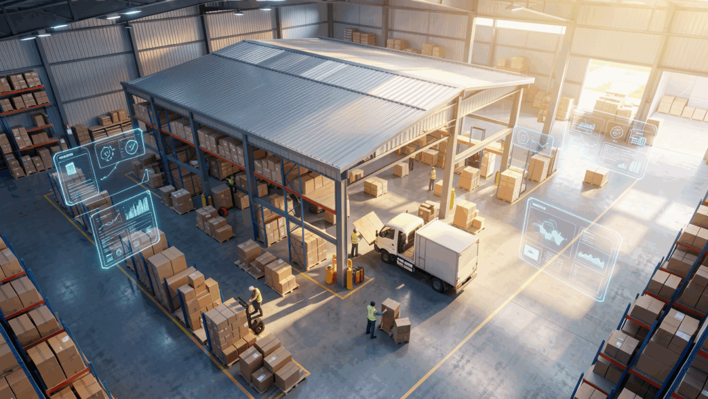 Top View of Warehouse
