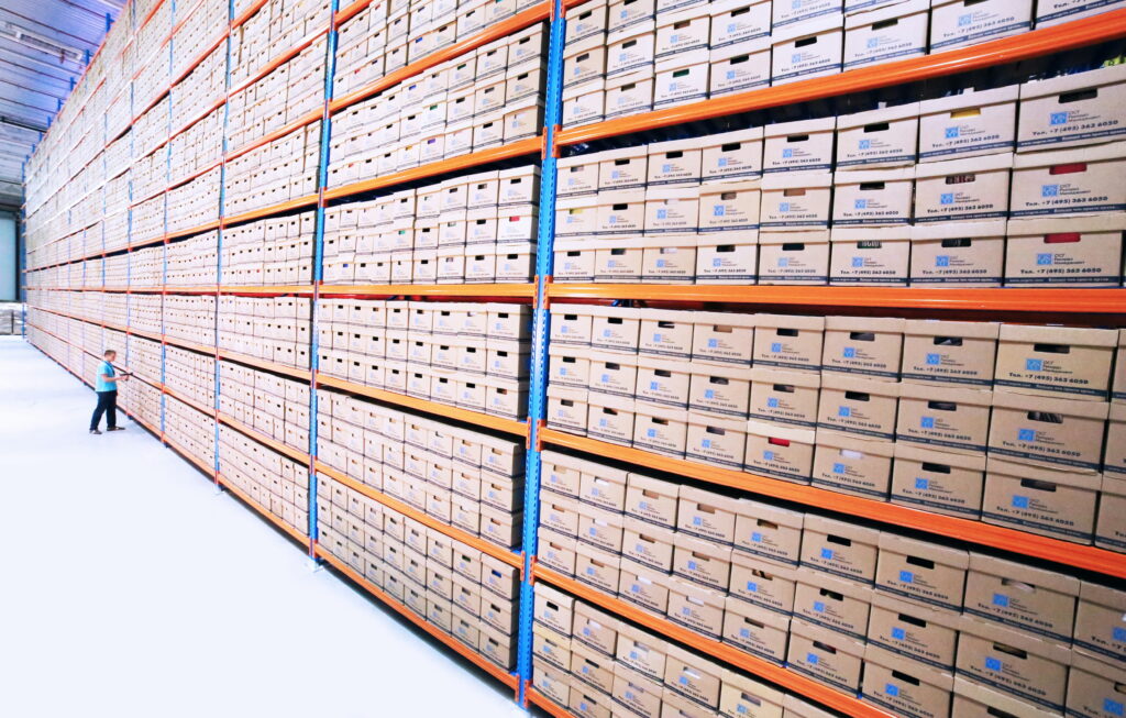 Clean and systematic warehouse scene