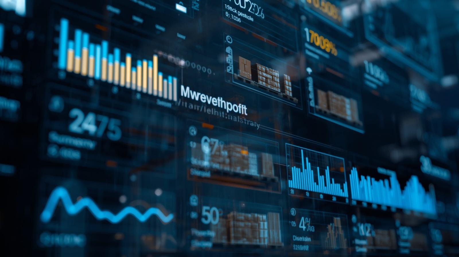 A modern warehouse dashboard