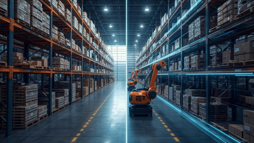Advanced warehouse operations combining ERP tracking with specialized WMS systems for scalable fulfillment.