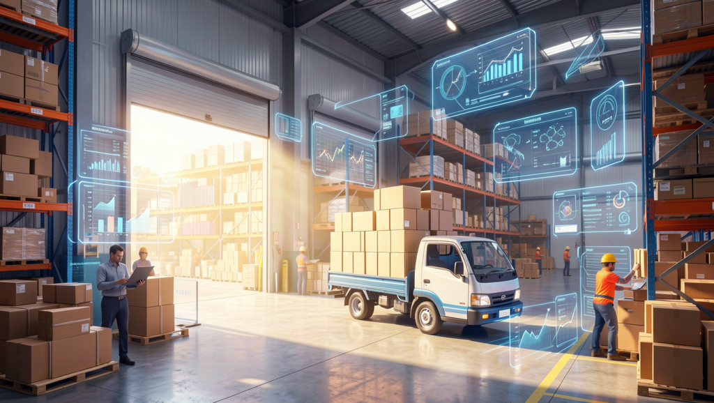 SAP warehouse tracking system with small lorry tracking