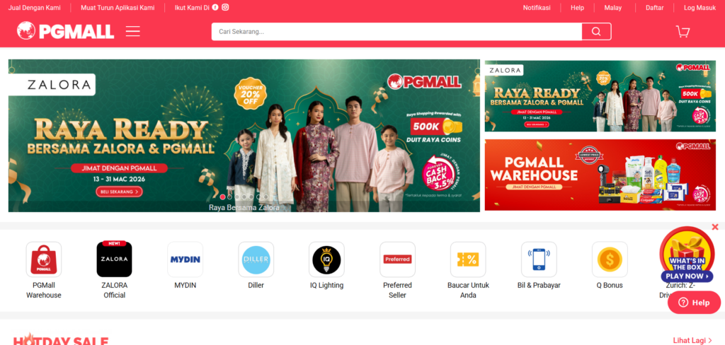Malaysia e-commerce platforms : PGMall Screenshot
