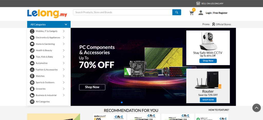 Malaysia e-commerce platforms : Lelong.my Seller Center Screenshot