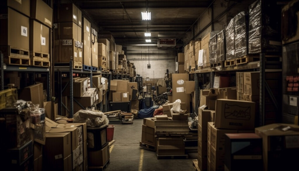 Warehouse environment showing inventory discrepancies, delayed orders, and operational confusion as key signs of warehouse operational chaos