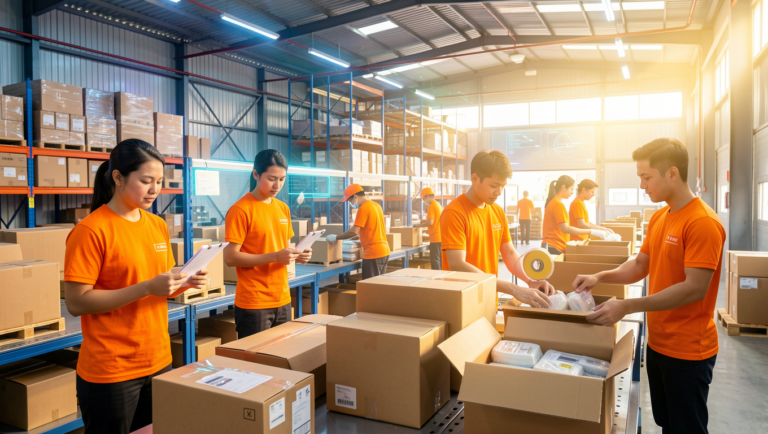 sap inventory management staff is doing packing