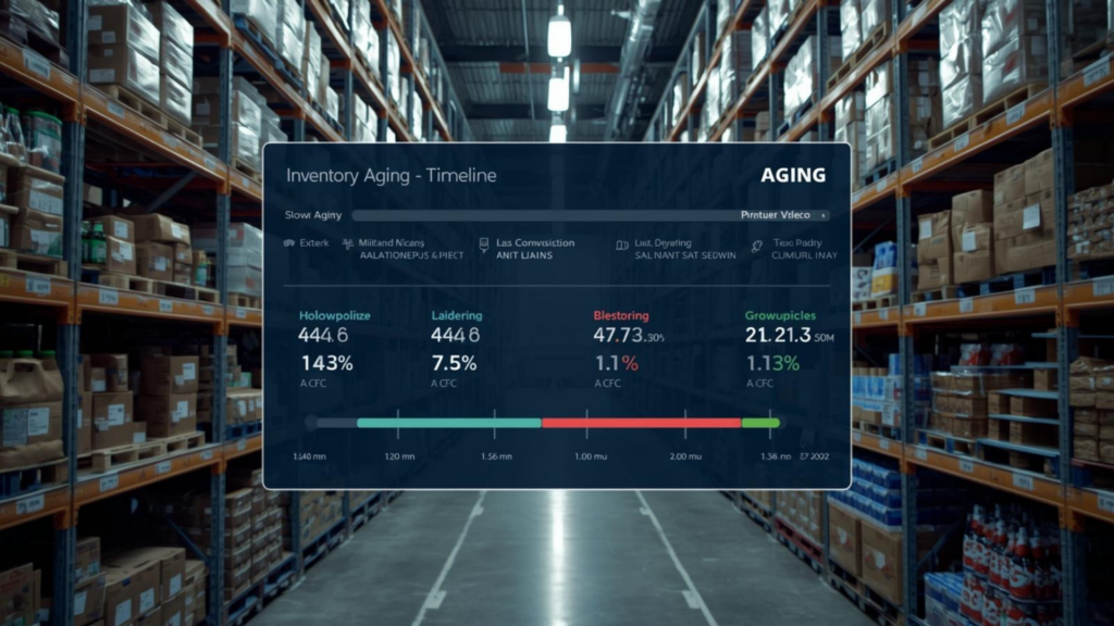 Stock aging analytics dashboard used to evaluate inventory lifecycle performance