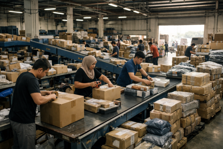 warehouse management system benefits demonstrated in high volume fulfillment operations in a Malaysian logistics warehouse